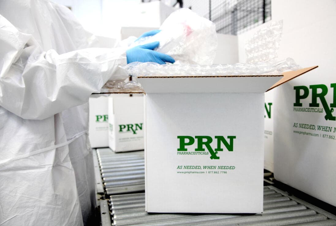 PRN packaging operations supporting careful outbound handling.